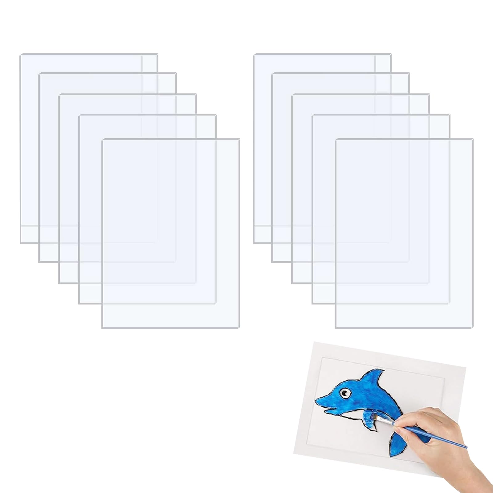 Amazon | Coollooda アクリル板 (10枚セット) 透明 保護フィルム付き